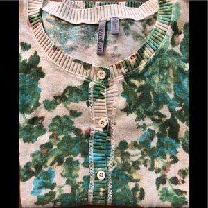 Caslon Floral Print Cotton Cardigan
